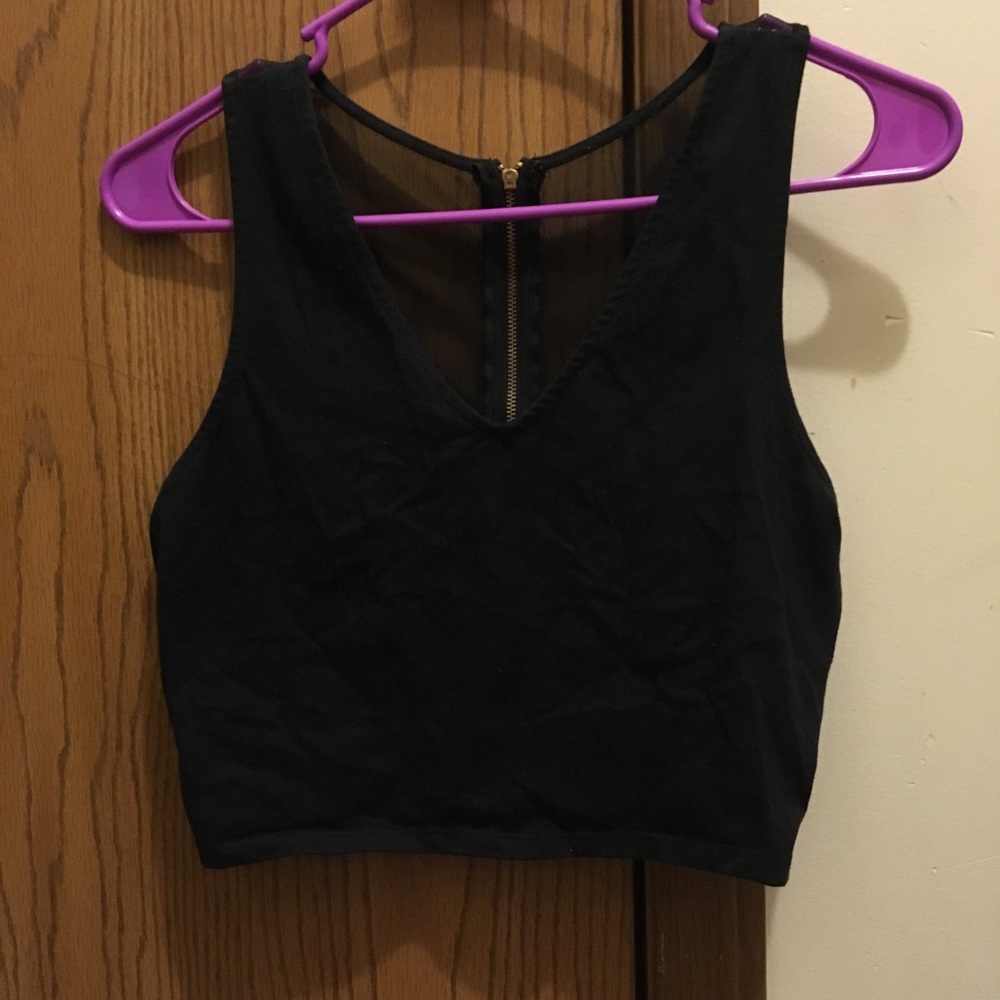 Black crop top